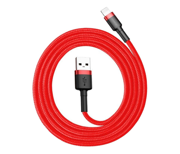 BASEUS USB-Lightning Cafule 1m czerwony CALKLF-B09 - 1094246 - zdjęcie